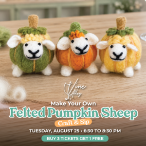 Needle Felted Pumpkin Sheep – Craft & Sip