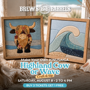 Kinusaiga Fabric Art Night at Brews & Barrels