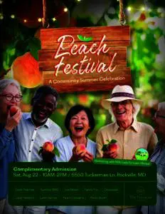 Aug. 22: Summer Peach Festival at The Terraces at Tuckerman Lane
