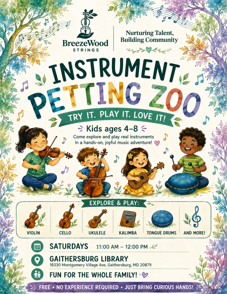 Instrument Petting Zoo Gaithersburg Flyer without QR Code 1 768x993