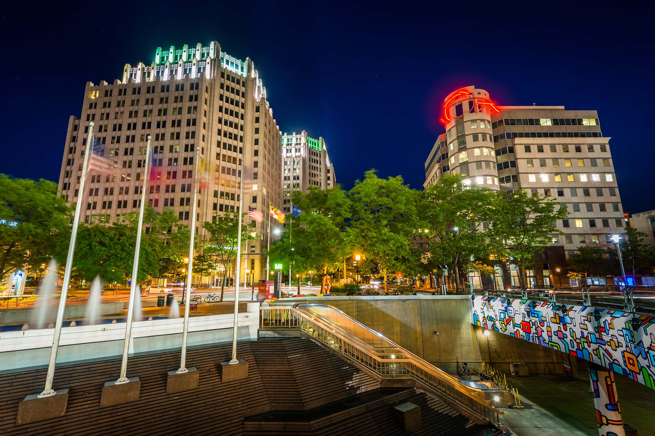 Downtown Bethesda MD in the Washington DC area