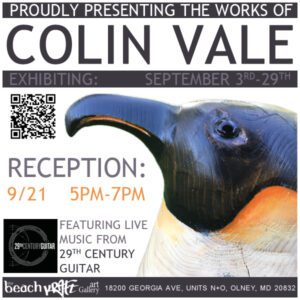 Colin Vale wood sculpture – artist’s opening reception