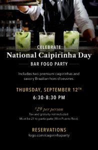 National Caipirinha Day – Bar Fogo Party