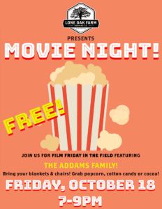 **FREE** FILM FRIDAY AT LONE OAK FARM BREWING COMPANY!