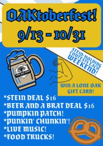 OAK-TOBERFEST AT LONE OAK FARM BREWING COMPANY!