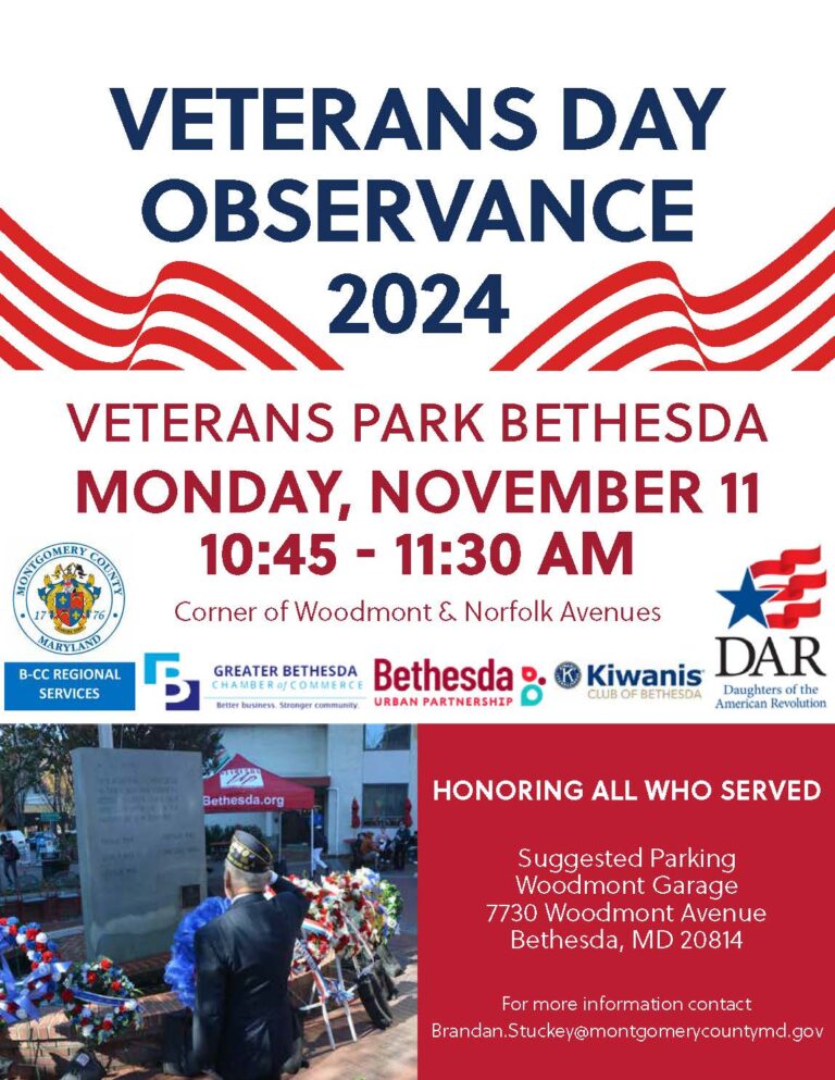 2024 Bethesda Veterans Day Observance Flyer 768x993