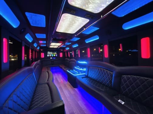 30 40 passenger party buses interior