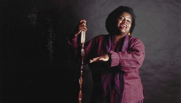 bernice johnson reagon wearing a purple tunic 768x439