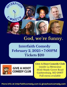 Interfaith Comedy at Give A Hoot Comedy Club