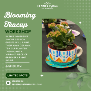 Blooming Teacup Planter