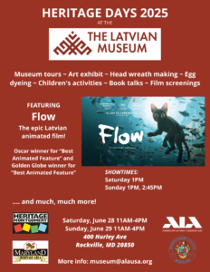 THE LATVIAN MUSEUM PRESENTS OSCAR-WINNING FILM “FLOW” AT HERITAGE DAYS 2025