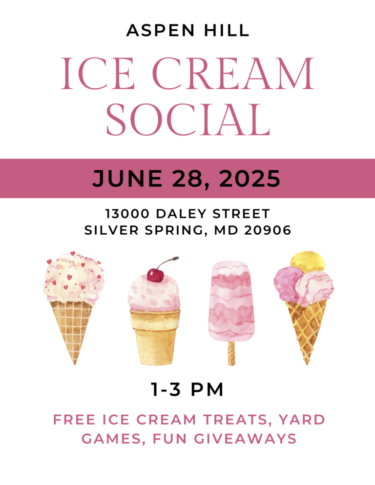 Life in MoCo Ice Cream Social Postcard US Portrait 768x994
