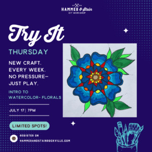 Try It Thursday: Intro To Watercolor- Florals