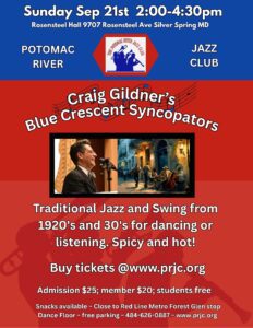 Celebrate Autumn’s Splendor with Craig Gildner’s Blue Crescent Syncopators