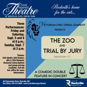 Victorian Lyric Opera Company presents “The Zoo” and “Trial by Jury”