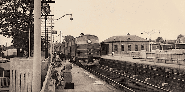 Train station bw