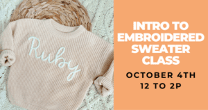 Hand-Embroidered Sweater Class