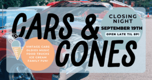 Cars & Cones Closing Night at The Family Room with Bangin’ BBQ