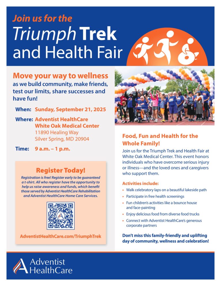 AHC Triumph Trek Wellness Fair Flyer 768x994