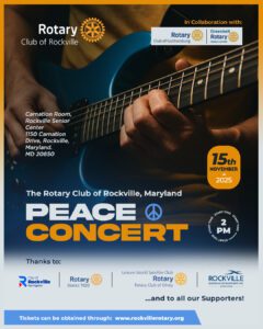 Rotary Club of Rockville, Maryland – Peace Concert