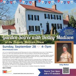 Garden Soiree with Dolley Madison at the Historic Madison House