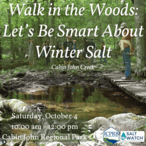 Walk in the Woods: Let’s be Smart About Winter Salt – Cabin John Creek