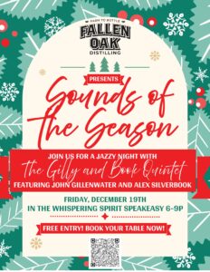 SOUNDS OF THE SEASON JAZZ NIGHT IN THE WHISPERING SPIRIT SPEAKEASY