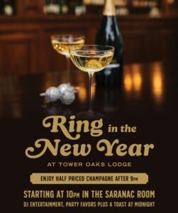 Ring in the New Year at Tower Oaks Lodge