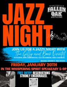 Jazz Night at Fallen Oak Distilling - Visit Montgomery