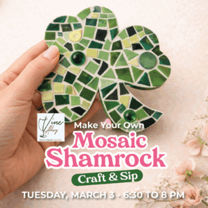 Make Your Own Mosaic Shamrock – Craft & Sip