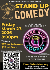 Beer Run Comedy @ Clear Skies Meadery