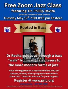 Free Jazz Zoom: Rooted in Bass featuring PHD Phillip Ravita sponsored by PRJC