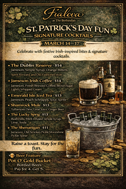 St. Patricks Day cocktail menu1 1