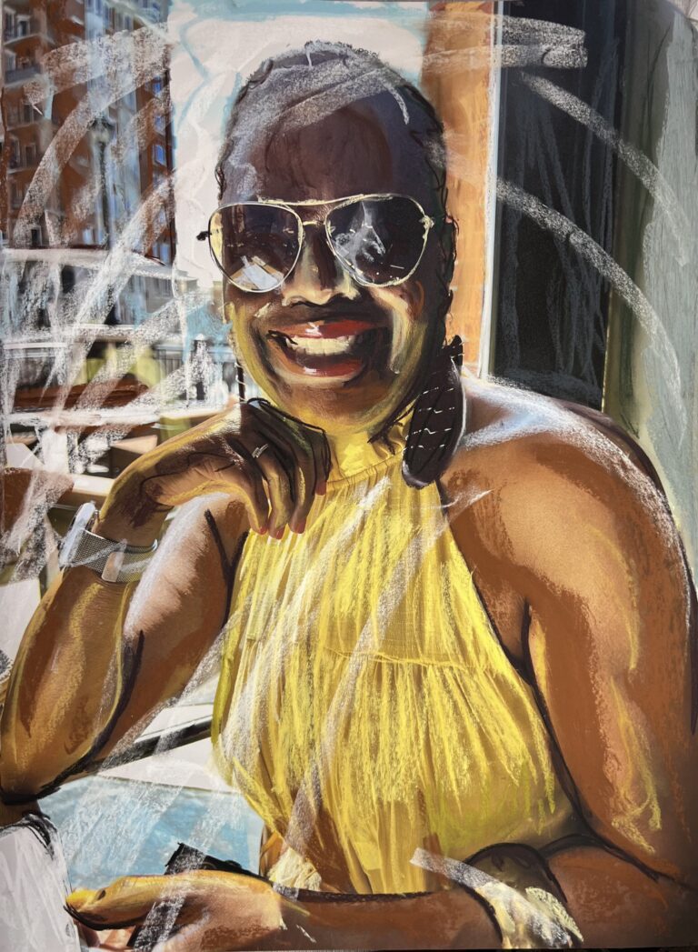 Portrait in Yellow Circle of Light Racanello 1 768x1047