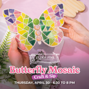 Make Your Own Butterfly Mosaic – Craft & Sip